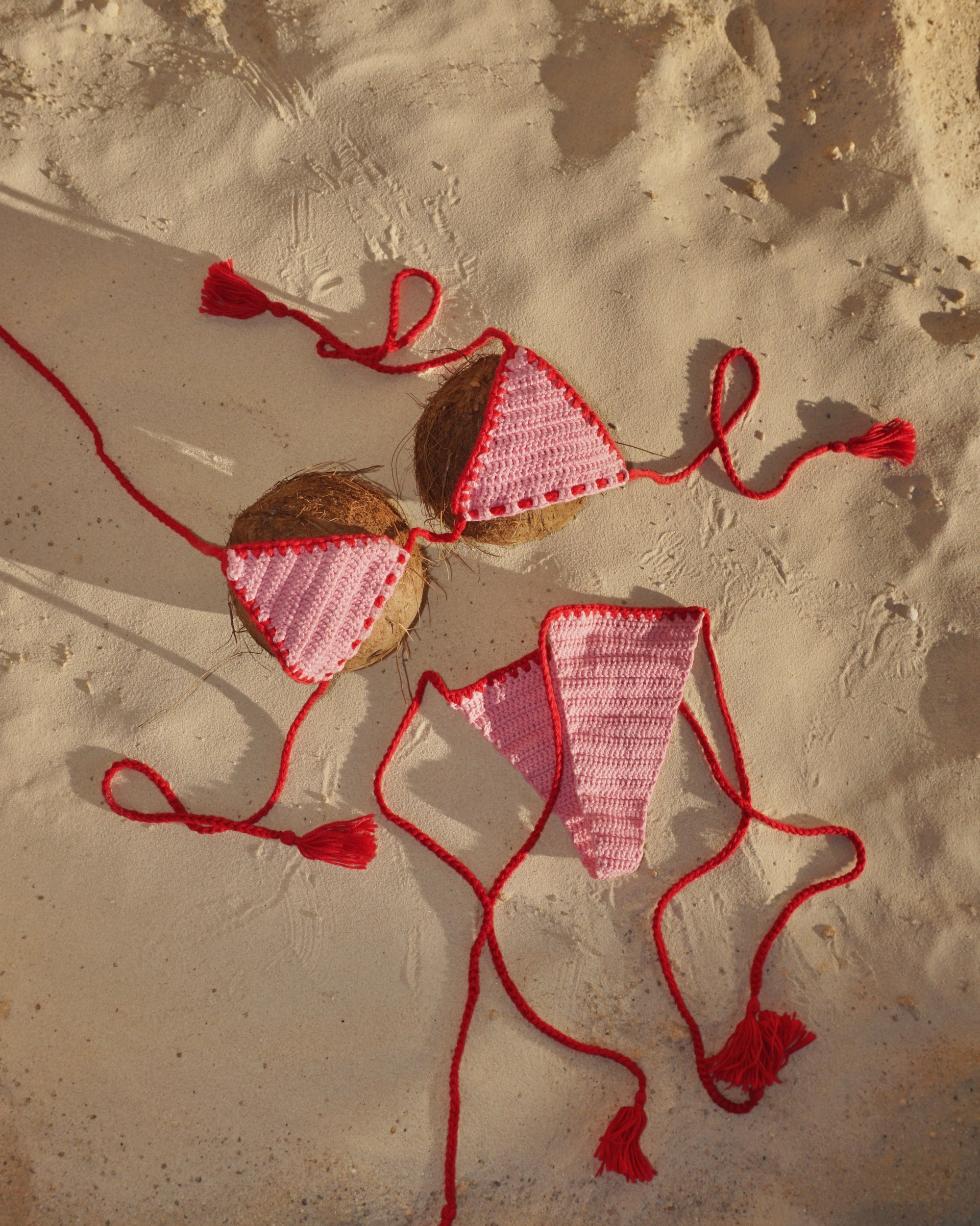 LAYIA CROCHET BIKINI BOTTOMS - VALENTINE