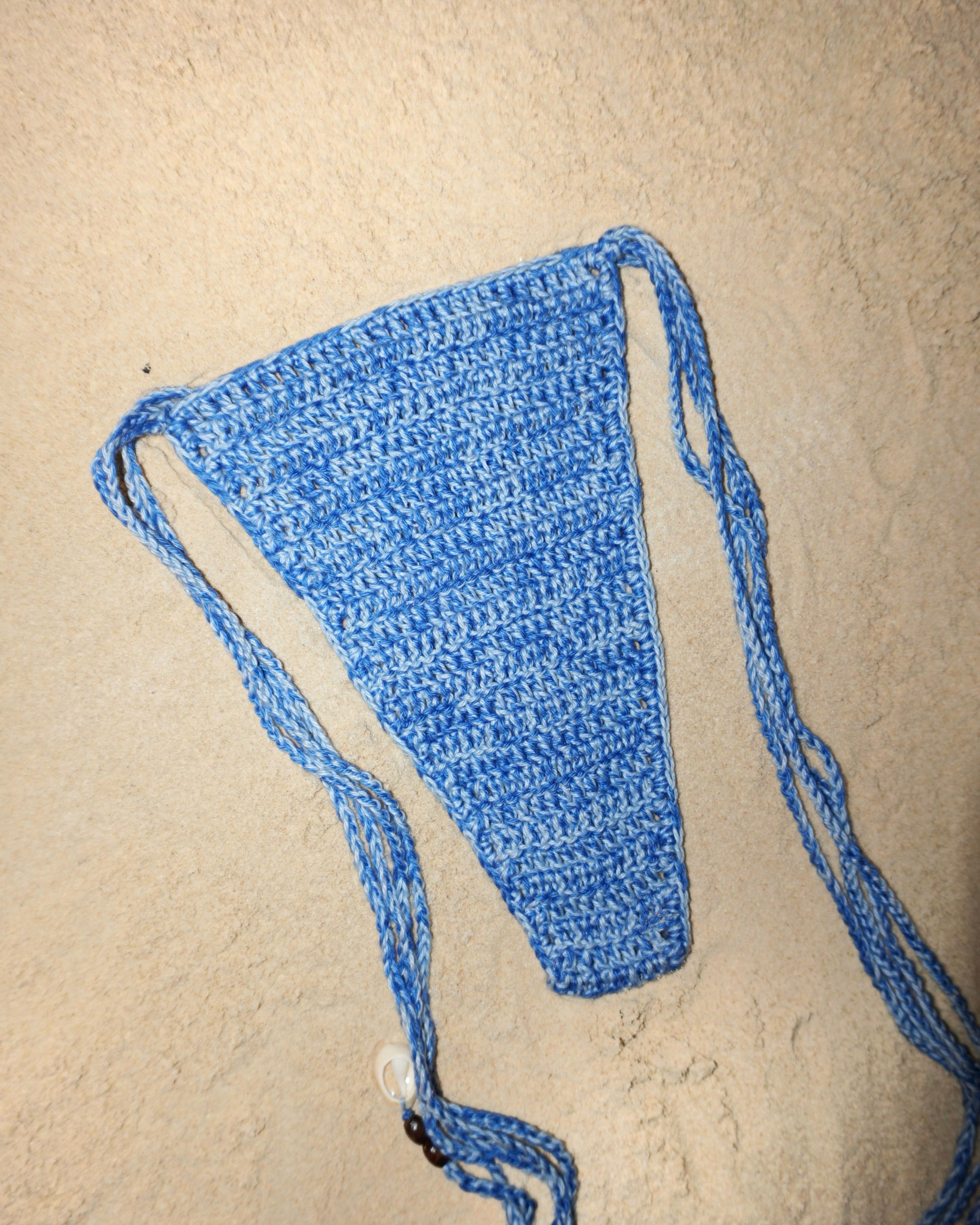 Acacia crochet bikini bottoms in Ocean front