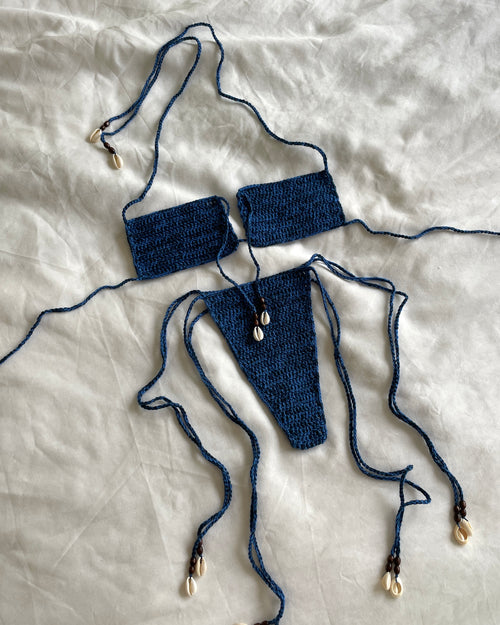 ACACIA CROCHET BIKINI BOTTOMS - MIDNIGHT
